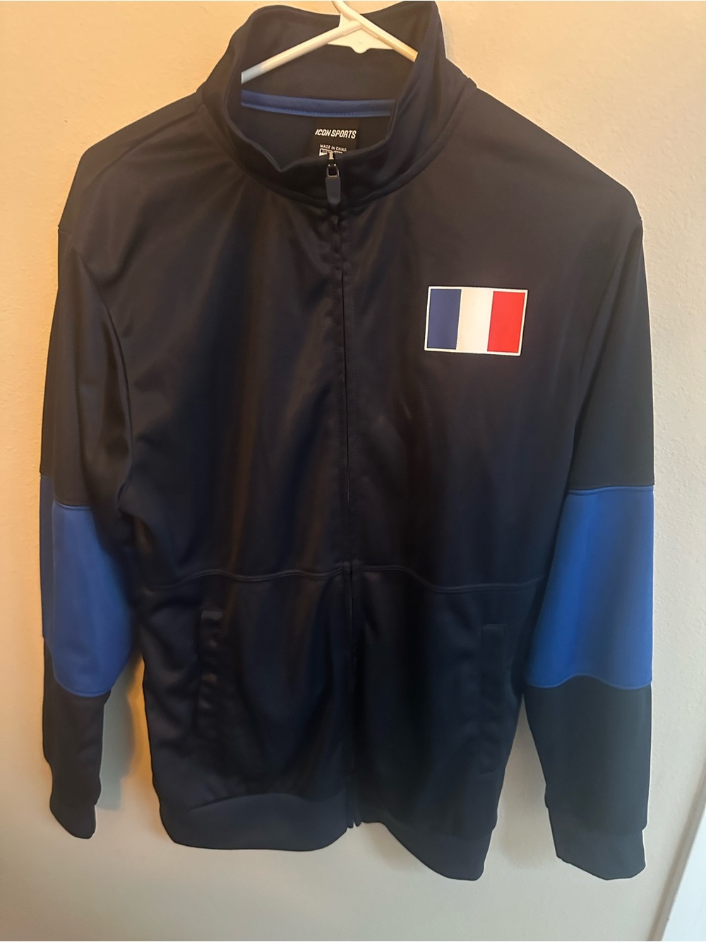 Icon Sports France Soccer Track Jacket Men’s Small Navy Full Zip
